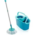 Produktbild: Leifheit Wischmopp Set Clean Twist Disc Mop Ergo 2.0, Bodenwischer mit Mikrofaser Bezug