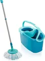 Produktbild: Leifheit Wischmopp Set Clean Twist Disc Mop Ergo 2.0, Bodenwischer mit Mikrofaser Bezug
