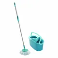 Produktbild: Leifheit Set Clean Twist Disc Mop Ergo, Bodenwischer mit Eimer, Blau, 52101