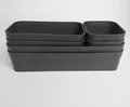 Produktbild: Schubladen-Organizer Set Aufbewahrungs-Box Einteiler verstellbar anthrazit