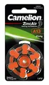 Produktbild: Camelion 15056013 - Zink Luft Knopfzellen-Batterie ohne Quecksilber A13/ZL 13 mit 1,4 Volt, 6er Set, Kapazität 280 mAh, für analoge oder digitale Hörgeräte