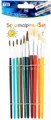 Produktbild: TSI Schreibwaren Malpinsel Pinselset 10 St Vegan Haar- + Borstenpinsel Haar 1 2 4 6 8 10 Borsten
