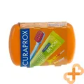 Produktbild: CURAPROX Reise Set Orange Zahnbürste Zahnpasta Interdentalbürste Minze