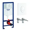 Produktbild: Grohe Rapid Spülkasten Set mit Betätigungsplatte Skate Air weiß und Wandwinkel
