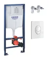 Produktbild: Grohe Rapid SL 3in1-Set WC Vorwandelement Betätigungsplatte Wandwinkel