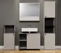 Produktbild: trendteam Badmöbel-Set, (4-St., Hochschrank Waschbeckenunterschrank Spiegel Standtype), Hochschrank Unterschrank Spiegel Kommode 180x186x42cm