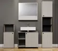 Produktbild: trendteam 4 tlg. Badmöbel-Set Badezimmermöbel PureBliss Hellgrau 180x186x42cm