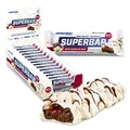 Produktbild: Energybody Superbar Proteinriegel White Chocolate Jelly 24x 50g / High Protein Riegel 37% Eiweiß - 2g Zucker/Eiweißriegel zuckerarm für Low Carb Ernährung/Protein Bars