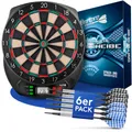 Produktbild: DartPro - Elektronische Dartscheibe - Dartboard mit 6 Darts [kabellos nutzbar] - Innovativer Dartautomat mit 65 Varianten - Dart für 1 bis 8 Spieler