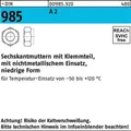 Produktbild: 500er PACK(Stk)  000985920000080000 Sechskantmutter DIN 985 m.Klemmteil M 8 A 2