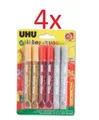 Produktbild: 4x UHU Glitterglue 10ml 6ST 3-fach Klebdtoff Bastel Kreativ Kleben Klebestifte