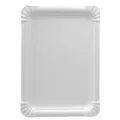 Produktbild: Pappteller / Einwegteller eckig, weiß pure 250 Stück, 16.5 x 20 cm, aus Frisc...
