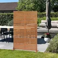 Produktbild: casa.pro Trennwand Nodepp Raumteiler 180 x 120 cm Sichtschutz Outdoor Indoor Raumtrenner Terrasse Balkon Cortenstahl Paravent Edelrost