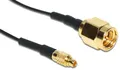 Produktbild: DeLOCK 88471 MMCX SMA Interface Gold, schwarzes Kabel und Adapter