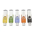 Produktbild: Intenso Basic Line 5X 32 GB USB-Sticks USB 2.0 mit praktischen Beschriftungsetiketten, Gelb, Grün, Schwarz, Blau + Orange, mit silbernem Metallbügel, 5er Pack