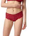 Produktbild: Snocks 3er Pack Hipster Full Lace - Damen Baumwolle Panties aus Spitze - Push-Up Unterhose Damen Slip - Dunkelrot - M