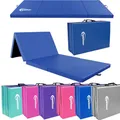 Produktbild: eyepower 180x60 Klappbare Turnmatte für Zuhause - Gymnastikmatte Dicke 5cm - Weichbodenmatte Klappbar - Turnmatte Outdoor Sport Matratze Sportmatte Klappbar Fitness Matte Yogamatte Blau-Schwarz