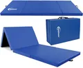 Produktbild: XL Gymnastikmatte 180x60x5cm Turnmatte Sportmatte Fitness Weichbodenmatte Blau