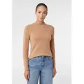 Produktbild: comma Longpullover Strickpullover Femininer Kaschmirmix-Pullover braun 46 EU
