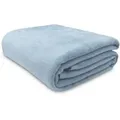 Produktbild: Zollner Kuscheldecke,, Hellblau, Naturmaterialien, 150x200 cm, Oeko-Tex® Standard 100, Wohntextilien, Decken, Kuscheldecken