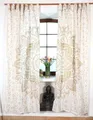 Produktbild: GURU SHOP Boho Vorhänge, Gardine (1 Paar) mit Schlaufen, Handbedruckter Ethno Style Vorhang, Mandala Motiv - Weiß/Gold, Baumwolle, 230x100x0 cm