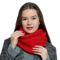 Produktbild: DonDon Loop Schal Damen Winter Schlauchschal Winterschal Rundschal weich und warm rot