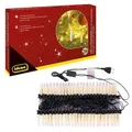 Produktbild: Idena 31839 - LED Lichterkette mit 50 Kerzenlichtern, elfenbeinfarbene Kerzen mit Befestigungs-Klemmen, ca. 26 m lang, Deko für Innen, Weihnachtsdeko - Beige/Grün