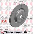 Produktbild: 2x Bremsscheibe COAT Z ZIMMERMANN 150.2916.20 für BMW F01 F07 F04 F02 F03 7er