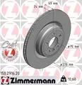 Produktbild: 2x ZIMMERMANN Bremsscheibe Hinterachse für BMW