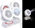 Produktbild: NEU 4er Set Akku Tisch Ventilator Vernebler LED für Kühlung Hitze Auto Haus Kind