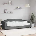 Produktbild: Tagesbett mit Matratze Dunkelgrau 90x200 cm Stoff