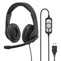Produktbild: Hama HS-USB300 PC-Headset USB schnurgebunden, Stereo On Ear Schwarz, Universal