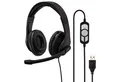 Produktbild: Hama Office Over-Ear Headset USB Stereo Schwarz PC-Headset (Mikrofon, PC Büro Kophörer Mikrofon Mikro Kopfbügel 2m Kabel Fernbedienung)
