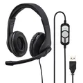 Produktbild: Hama PC-Office-Headset HS-USB300 On-Ear Stereo Schwarz USB-Anschluss