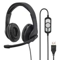 Produktbild: Hama HS-USB300 PC-Headset USB schnurgebunden, Stereo On Ear Schwarz, Universal
