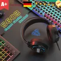 Produktbild: Over Ear LED mit Mikrofon Gaming Stereo Headset S603 USB für PC Office Kopfhörer