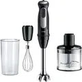 Produktbild: Braun Stabmixer MultiQuick 5 Pro MQ 55236 M - 1000W, 25 Geschwindigkeiten, Schneebesen, 1000 W, Spritzschutz, 500ml Zerkleinerer, Extra Mahlklinge, spülmaschinenfest