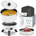 Produktbild: Enfrifam Elektrische Multipfanne Elektrische Hot Pot, Multikocher, Elektrische Pfannen, Campingkocher 700,00 w, Fondue Set, Ideal für Büro Wohnheime