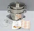 Produktbild: Edelstahl Dampfentsafter 26cm 15L Entsafter Induktion spülmaschinenfest NEU