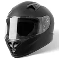 Produktbild: VINZ Parana Motorradhelm Kinder | Fullface Helm Kinder Integralhelm | Kinderhelm Motorrad, Roller, Mofa & Moped in Gr. YS-YXL | ECE 22.06 Zertifiziert | Erhältlich in 3 Farben - Matt Schwarz