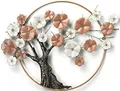 Produktbild: Kobolo Metallbild 3D Wanddeko - Cherry Blossom - aus Metall 101x72x6cm in Pastell- und Goldtönen