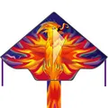 Produktbild: HQ Design Ecoline Simple Flyer 120 Kinderdrachen Flugdrachen Drachen zum steigen Lassen wenig Wind ab 5 Jahre 75x120cm+1.5m Drachenschwanz 17kp Polyesterschnur 25m auf Griff 2-5 Bft (Phoenix)