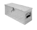 Produktbild: ECD Germany Werkzeugbox Werkzeugkasten aus Aluminium Werkzeugkoffer Werkzeugkiste Wasserdicht (1 St), Transportbox Silber abschließbar Kiste Deichselbox Truckbox Box Alubox