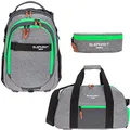 Produktbild: 3 Teile Set Elephant Schulrucksack Hero Signature Rucksack + Sporttasche + Mäppchen 12723 (Two Tone Green (grau/grün))