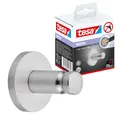 Produktbild: tesa MOON Klebehaken, verchromt, runde Form - Bad-Haken zur Wandbefestigung ohne Bohren, inkl. Klebelösung - 36 mm x 36 mm x 36 mm