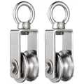 Produktbild: Umlenkrollen mit 2 Kugellager Seilrolle Fitness Edelstahl 304 Flaschenzug für...