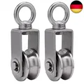 Produktbild: Umlenkrollen mit 2 Kugellager, Seilrolle Fitness Edelstahl 304 Flaschenzug für 