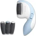 Produktbild: Medisana Hornhautentferner CR 870 | elektrisch | 3 Aufsätze | 2 Geschwindigkeiten | Fußpflegegerät | blau-weiß