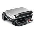 Produktbild: Tefal 3in1 Kontaktgrill, mit Überback-Funktion, doppelte Grillfläche wenn aufgeklappt als Tischgrill/BBQ, Sandwich, Steak, Panini, regelbarer Thermostat, antihaftbeschichtet, Grau, GC3060
