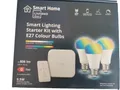 Produktbild: Livarno Smart Home Starter Set mit E27 farbigen Leuchtmitteln von Lidl Zigbee